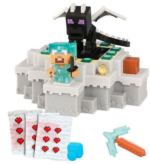 Set con una figura de Treasure X Minecraft Cave's & Cliffs Dragon