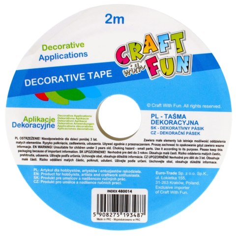 CINTA AUTOADHESIVA DECORATIVA BLANCA 2M CRAFT WITH FUN 480014