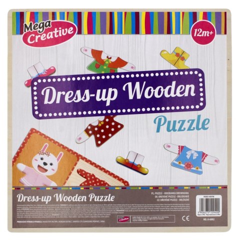 PUZZLE DE MADERA 10 PIEZAS ROPA MEGA CREATIVE 459790