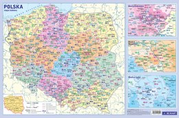 Almohadilla educativa. Mapa administrativo de Polonia con códigos postales