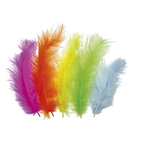 PLUMAS DECORATIVAS MIX COLORES BRILLANTES 25 UDS. SERIE TITANUM CRAFT-FUN