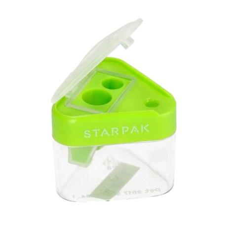 Afilador 2 HOJAS TRIANGULAR VERDE STARPAK 470995