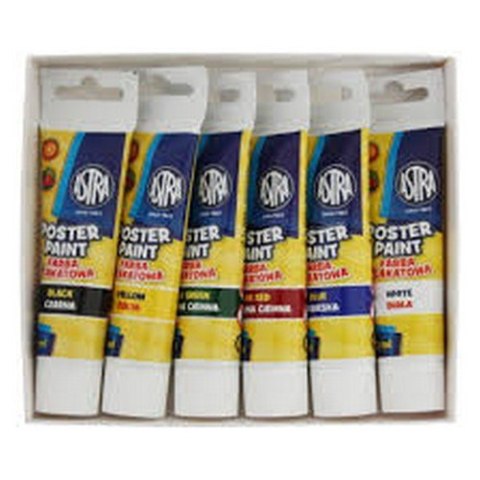 PINTURAS CARTEL TUBO 30 ML 6 COLORES ASTRA 83119900