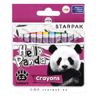 LÁPICES DE CERA 12 COLORES PANDA STARPAK 447731