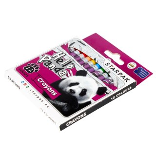 LÁPICES DE CERA 12 COLORES PANDA STARPAK 447731