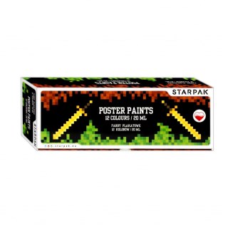 PINTURAS CARTEL 12 COLORES 20 ML JUEGO PIXEL STARPAK 492052