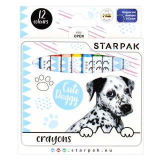 LÁPICES DE CERA 12 COLORES DOGGY STARPAK 397694