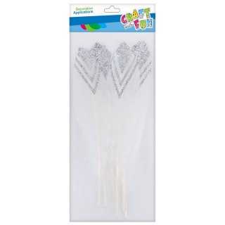 PLUMAS DECORATIVAS PLATA 17-22CM 3GCRAFT CON DIVERSIÓN 463665