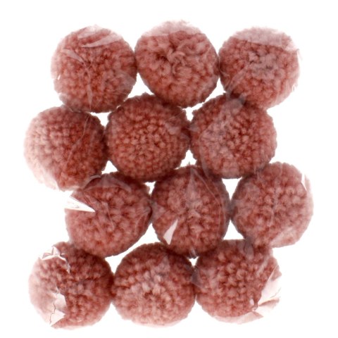 POMPON CORAL DE LANA DECORATIVO ARTESANAL CON DIVERSIÓN 463934