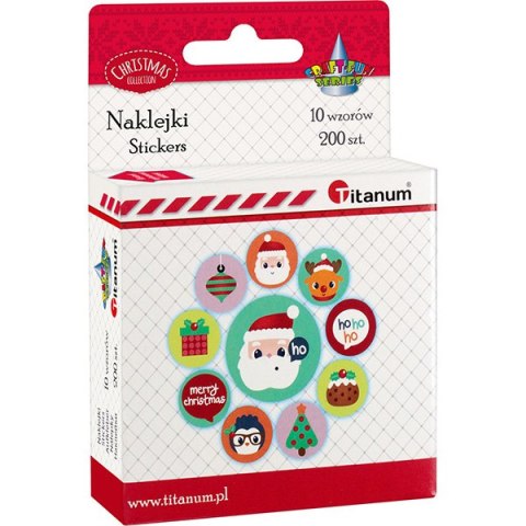 ADHESIVOS EN CINTA NAVIDAD 200 UDS. SERIE TITANUM CRAFT-FUN