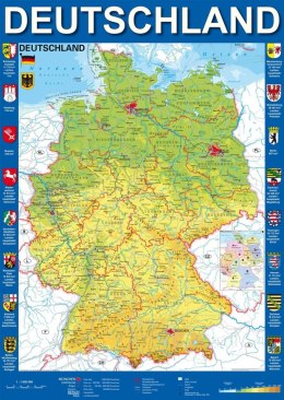 Rompecabezas PQ 1000 piezas. mapa de alemania