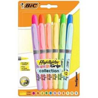 ILUMINADOR 12 COLORES PASTEL GRIP B/C BIC 992562