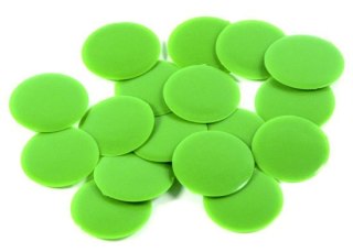 Fichas GRANDES (pulgas) - verde - paquete de 100