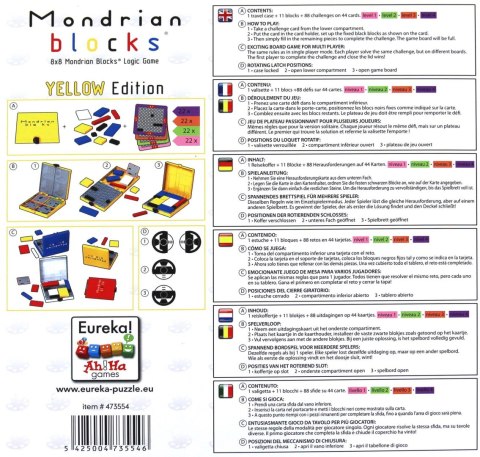 Ah!Ha - Mondrian Block (amarillo) - juego de rompecabezas