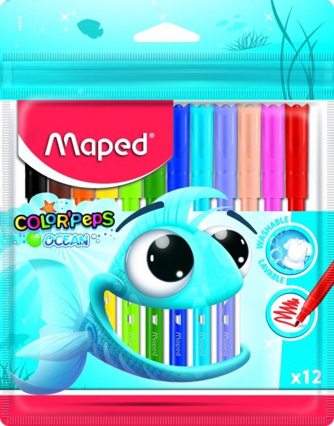 COLORPEPS OCEAN FIELTROS TIPS 12 UDS ZIP ESTUCHE 12 MAPED MAPED