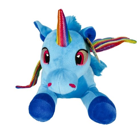 PELUCHE UNICORNIO 30CM ACOSTADO RAINBOW DEEF DE.03605 DEEF