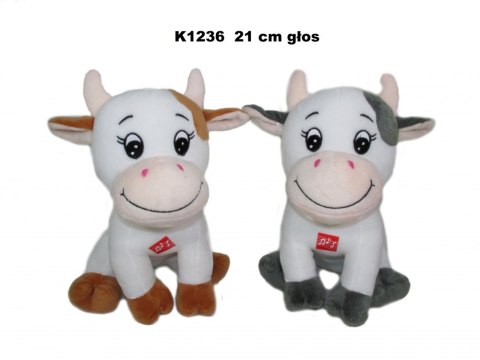 PELUCHE VACA CON VOZ 20CM SENTADA K1236 SA SUN-DAY