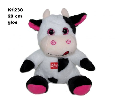 PELUCHE VACA CON VOZ 20CM SENTADA K1238 SA SUN-DAY