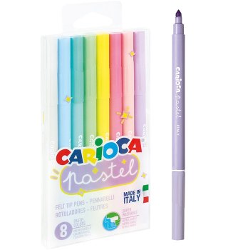 BOLIGRAFOS PASTEL CARIOCA 8 COLORES 43032