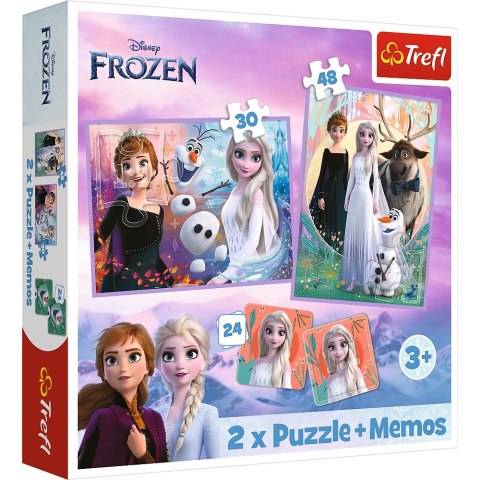 PUZZLE 2W1 Z MEMOS KSIĘŻNICZKI W KRAINIE LODU TREFL 93335 TR TREFL