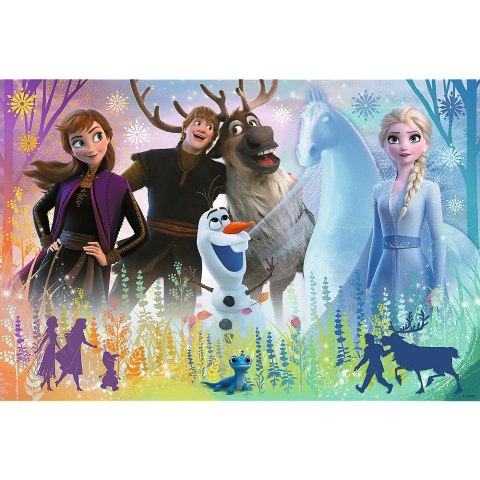 PUZZLE 70 ELEMENTÓW BROKATOWE MAGICZNA PRZYJAŹŃ FROZEN TREFL 53018 TR TREFL