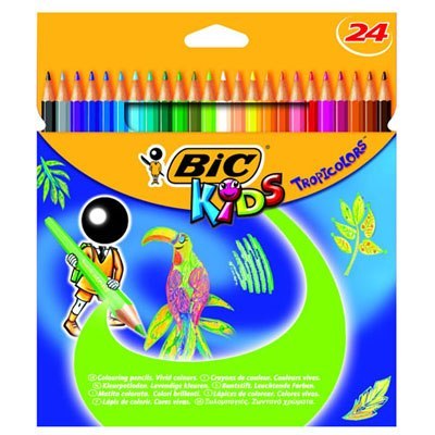 LÁPICES BIC KIDS TROPICOLORS2 CAJA DE 24