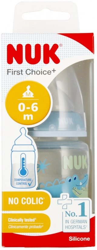 NUK MP BUTELKA Z WSKAŹNIKIEM TEMP. 150 ML 0-6M FIRST CHOICE NIEBIESKA 10743875 NUK