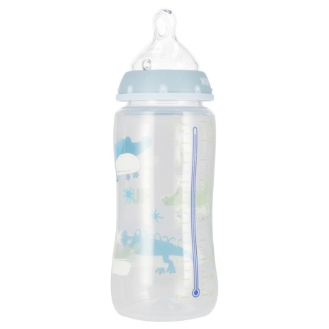 NUK MP BUTELKA Z WSKAŹNIKIEM TEMP. 300 ML 0-6M FIRST CHOICE NIEBIESKA 10741926 NUK