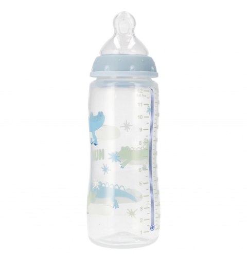 NUK MP BUTELKA Z WSKAŹNIKIEM TEMP. 300 ML 6-18M FIRST CHOICE NIEBIESKA 10216248 NUK