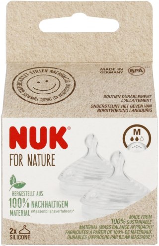 NUK MP SMOCZEK DO BUTELKI SILIKONOWY ROZM. M NATURE OP.2 SZT. 10124026 NUK