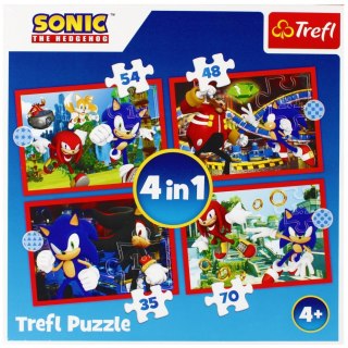 PUZZLE 4W1 PRZYGODY SONICA PUD TREFL 34625 TR TREFL