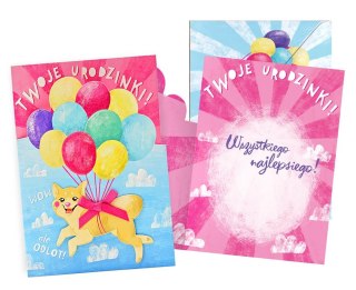 KARNET URODZINY B6 Z KOP BALONY KUKART DK-1033 PASSION CARDS - KARTKI