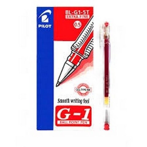 BOLIGRAFO GEL G1 ROJO MANDO BL-G1-5-R