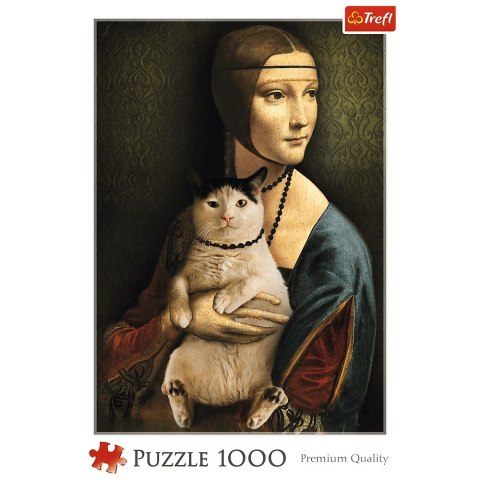 PUZZLE 1000 PIEZAS DAMA CON GATO TREFL 10663