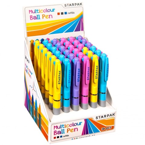 BOLIGRAFO MULTICOLOR CON GRIP STARPAK 320852