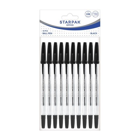 BOLÍGRAFO CRISTAL NEGRO 10 PIEZAS STARPAK 452227