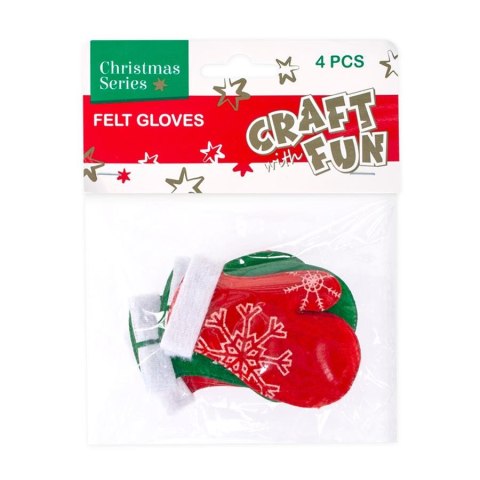 DECORACIÓN BN GUANTES DE FIELTRO 4PCS CF PBH 40/400 W