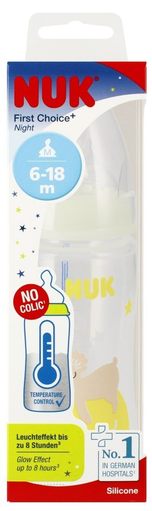 NUK BUTELKA PP 300ML 6-18M FC NIGH 10741142 1/6 NUK