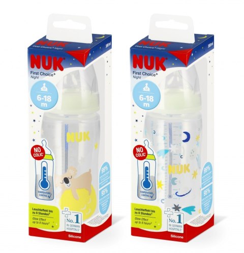 NUK BUTELKA PP 300ML 6-18M FC NIGH 10741142 1/6 NUK