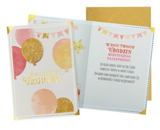 KARNET DK-1004 W DNIU TWOICH URODZIN BALONY PASSION CARDS - KARTKI