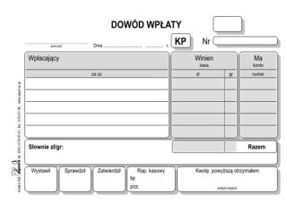 KW DOWÓD WYPŁATY WIELOKOPIA A6 100 KART PAPIRUS