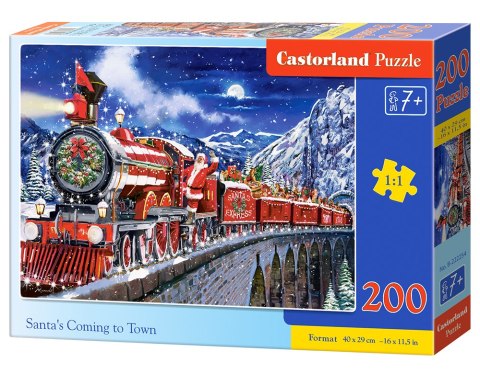 PUZZLE 200 EL. SANTA S COMING TO TOWN CASTORLAND B-222254 CASTOR