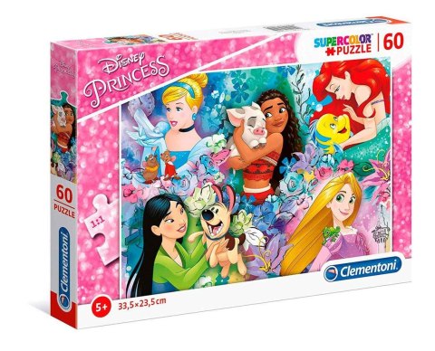 PUZZLE 60 ELEMENTÓW PRINCESS CLEMENTONI 26995 CLEMENTONI