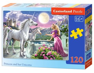 PUZZLE 120 ELEMENTÓW PRINCESS AND HER UNICORNS CASTORLAND B-13098 CASTOR