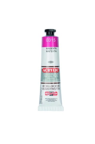 FARBY AKRYLOWE W TUBIE MAGENTA 40ML KOH-I-NOOR 162709 KOH-I-NOOR