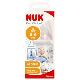 NUK BUTELKA Z WSKAŹNIKIEM TEMP.150 ML 0-6M SMOCZEK FIRST CHOICE OSIOŁEK RÓŻOWA 10743932 NUK