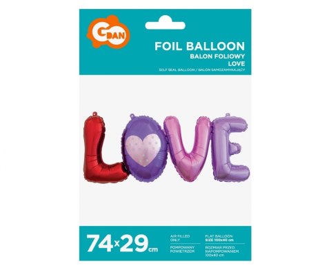 BALON FOLIOWY LOVE - 74 CM GODAN