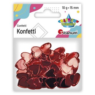 KONFETTI SERCA CZERWONE 15MM 10G TITANUM CRAFT-FUN SERIES HASTA