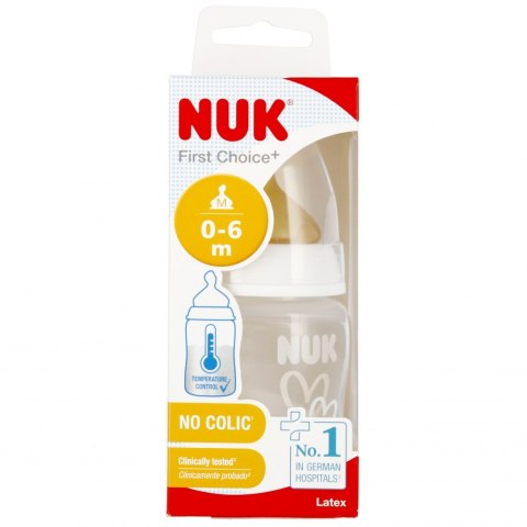 NUK BUTELKA Z WSKAŹNIKIEM TEMP. 150 ML 0-6M FIRST CHOICE BIAŁA 10743876 NUK