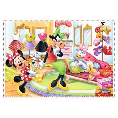 PUZZLE 4EN1 MINNIE CON AMIGOS TREFL 34355